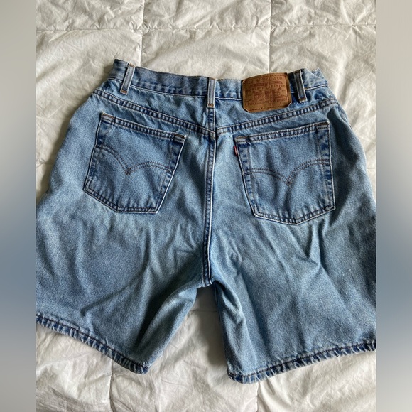 Levi’s Light Wash Vintage Denim Dad Shorts Size 14 100% Cotton High Rise Fit - Picture 15 of 16